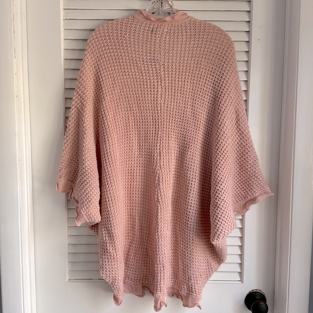 Kaari Blue Knit Pinksweet Poncho Cardigan NWT, Size M - Picture 4 of 9